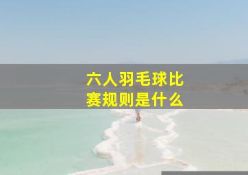 六人羽毛球比赛规则是什么