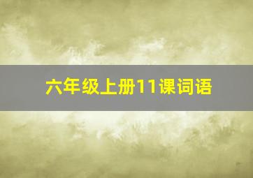 六年级上册11课词语