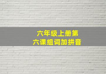 六年级上册第六课组词加拼音