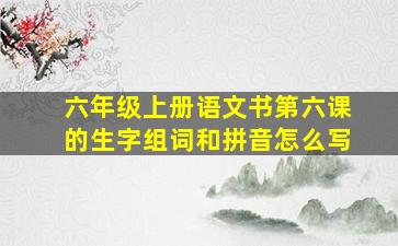 六年级上册语文书第六课的生字组词和拼音怎么写