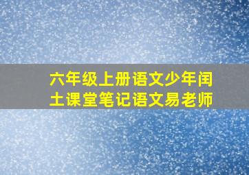 六年级上册语文少年闰土课堂笔记语文易老师