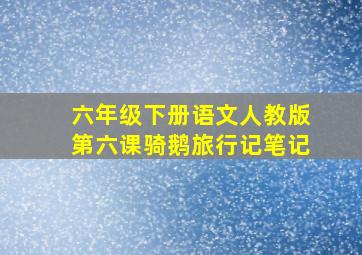 六年级下册语文人教版第六课骑鹅旅行记笔记