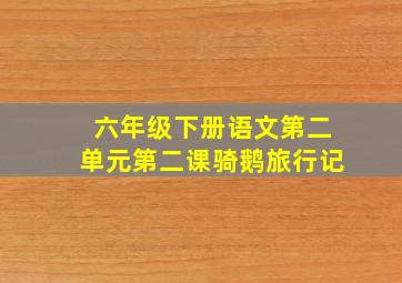 六年级下册语文第二单元第二课骑鹅旅行记