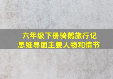 六年级下册骑鹅旅行记思维导图主要人物和情节