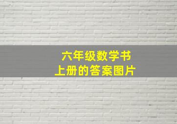 六年级数学书上册的答案图片