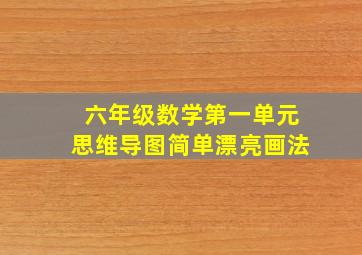 六年级数学第一单元思维导图简单漂亮画法