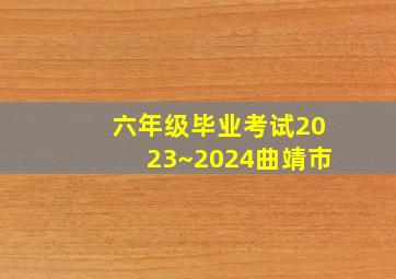 六年级毕业考试2023~2024曲靖市