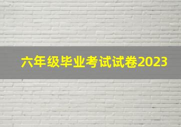 六年级毕业考试试卷2023