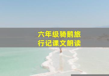 六年级骑鹅旅行记课文朗读