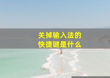 关掉输入法的快捷键是什么