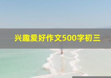 兴趣爱好作文500字初三