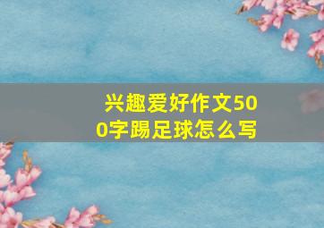 兴趣爱好作文500字踢足球怎么写