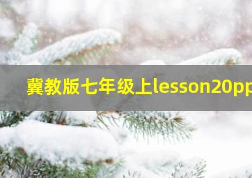 冀教版七年级上lesson20ppt