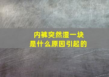 内裤突然湿一块是什么原因引起的