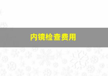 内镜检查费用