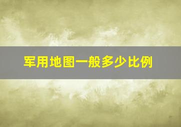 军用地图一般多少比例