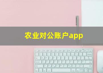 农业对公账户app