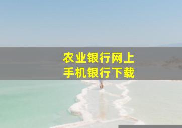 农业银行网上手机银行下载