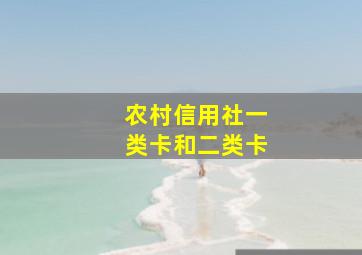 农村信用社一类卡和二类卡