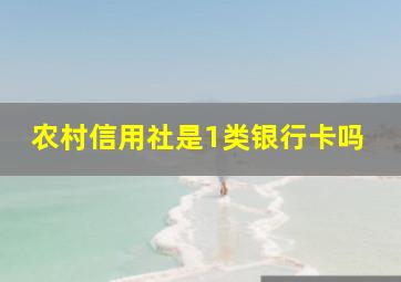 农村信用社是1类银行卡吗