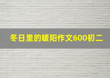 冬日里的暖阳作文600初二