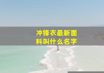 冲锋衣最新面料叫什么名字