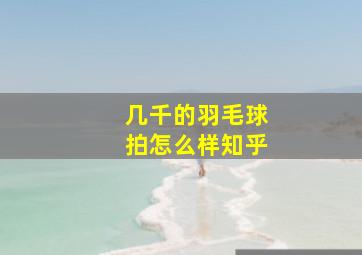 几千的羽毛球拍怎么样知乎