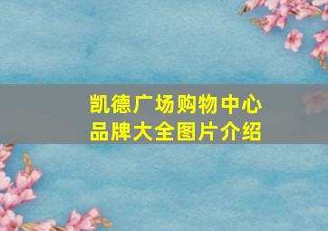 凯德广场购物中心品牌大全图片介绍