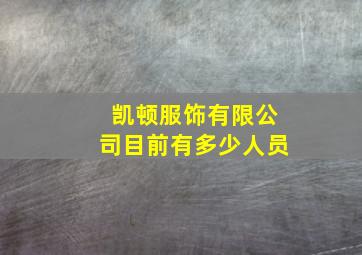 凯顿服饰有限公司目前有多少人员