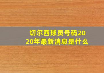 切尔西球员号码2020年最新消息是什么