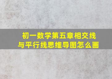 初一数学第五章相交线与平行线思维导图怎么画