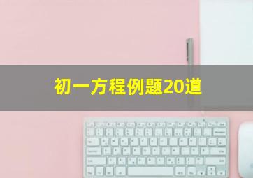 初一方程例题20道