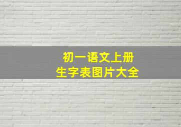 初一语文上册生字表图片大全