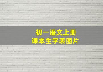 初一语文上册课本生字表图片