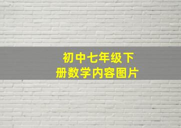 初中七年级下册数学内容图片