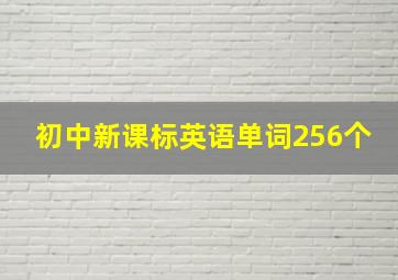 初中新课标英语单词256个