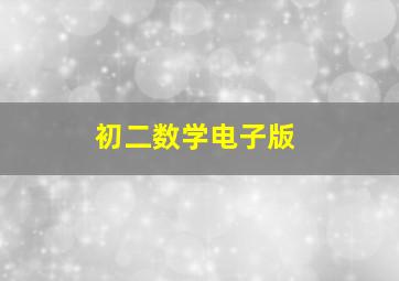 初二数学电子版