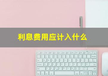 利息费用应计入什么