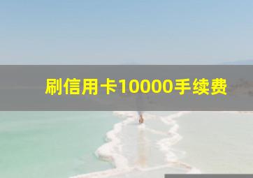 刷信用卡10000手续费