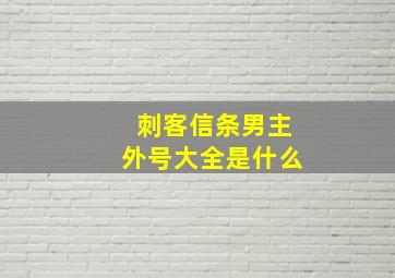 刺客信条男主外号大全是什么