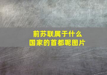 前苏联属于什么国家的首都呢图片