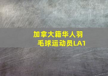 加拿大籍华人羽毛球运动员LA1