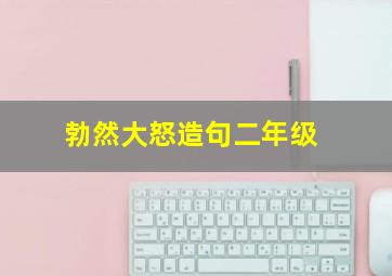 勃然大怒造句二年级