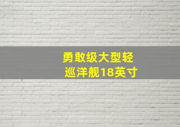 勇敢级大型轻巡洋舰18英寸