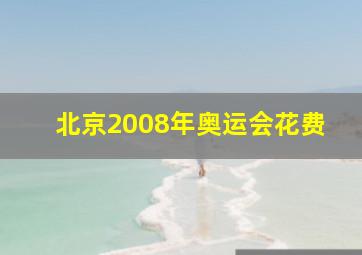 北京2008年奥运会花费