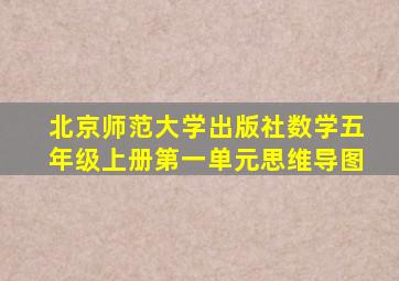 北京师范大学出版社数学五年级上册第一单元思维导图