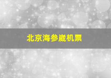 北京海参崴机票