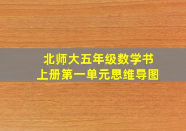 北师大五年级数学书上册第一单元思维导图