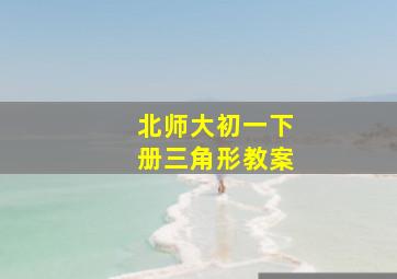 北师大初一下册三角形教案