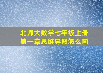 北师大数学七年级上册第一章思维导图怎么画